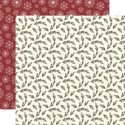 Echo Park Paper 12x12 Cardstock  [Collection] - Joy To The World - Holly Boughs