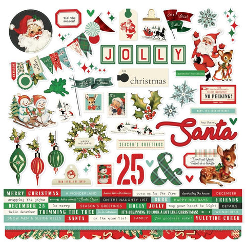 Simple Stories 12x12  Cardstock  Stickers  [Collection] - Simple Vintage Holly Jolly