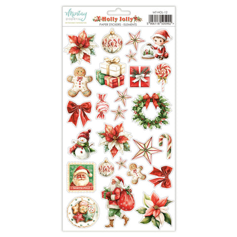 Mintay Paper Stickers - Holly Jolly