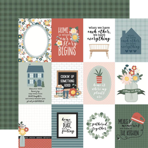 Echo Park 12x12 Paper - [Collection] - Good To Be Home - 3x4 Journaling Cards
