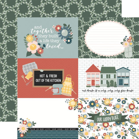Echo Park 12x12 Paper - [Collection] - Good To Be Home - 6x4 Journaling Cards