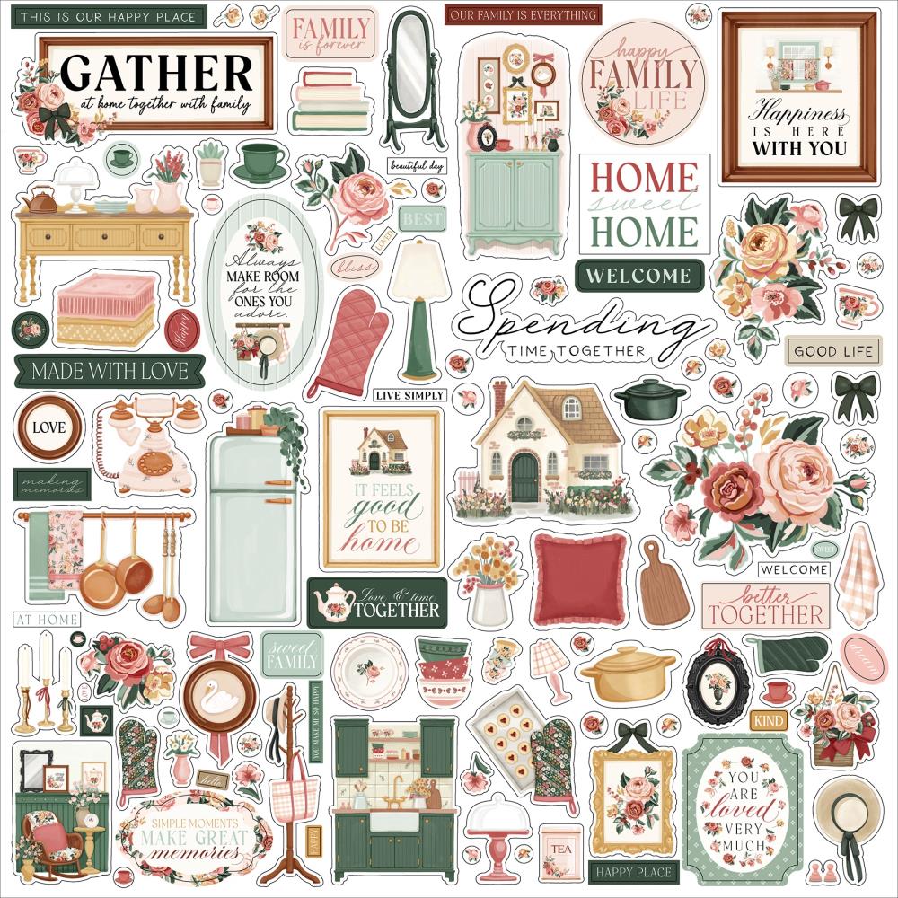 Carta Bella 12x12  Stickers  [Collection] - Feels Like Home