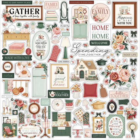 Carta Bella 12x12  Stickers  [Collection] - Feels Like Home