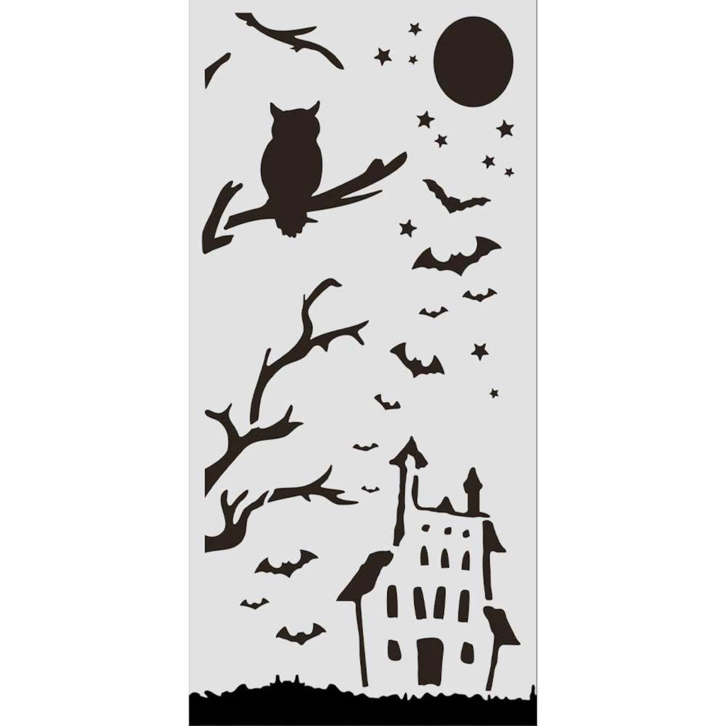 Stamperia Mixed Media Art Stencil - House and Owl