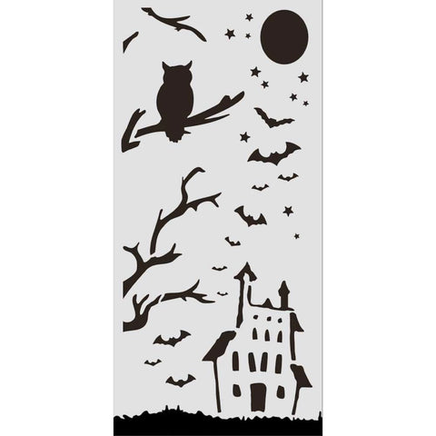 Stamperia Mixed Media Art Stencil - House and Owl