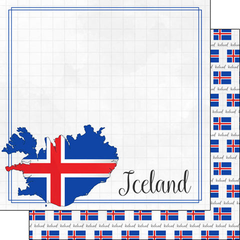 Scrapbook Customs 12x12 Paper - Iceland Adventure Border