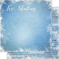 Scrapbook Customs 12x12 Paper - Ice Skating