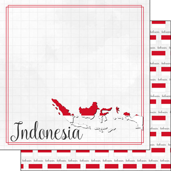 Scrapbook Customs 12x12 Paper - Indonesia Adventure Border