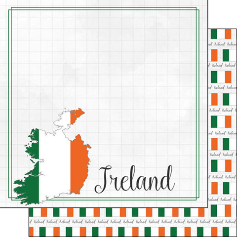 Scrapbook Customs 12x12 Paper - Ireland Adventure Border