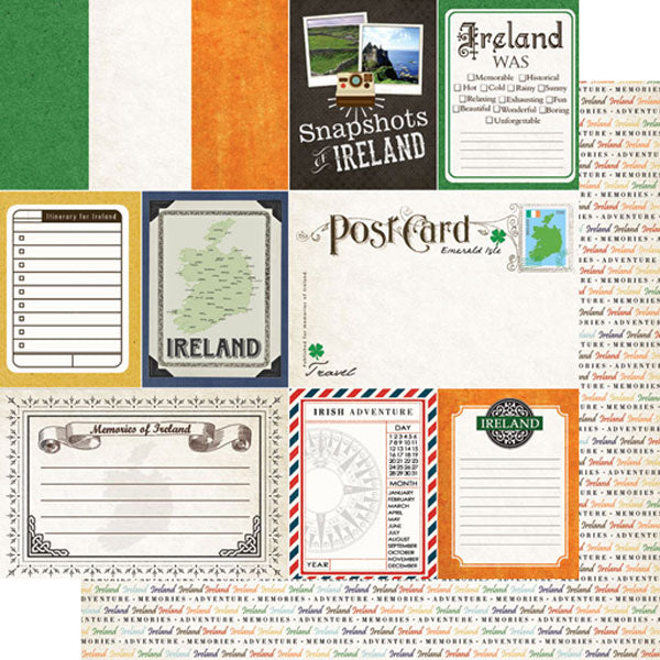 Scrapbook Customs 12x12 Paper - Ireland Journal