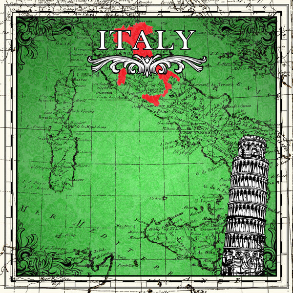 Scrapbook Customs 12x12 Paper - Italy Sightseeing