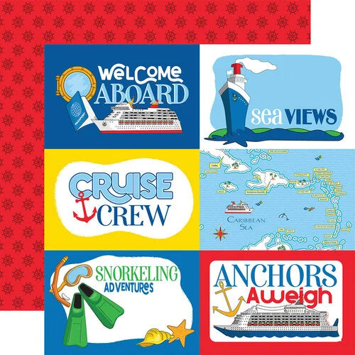 Carta Bella 12x12 Paper  [Collection] - Bon Voyage - 6x4 Journalling Cards