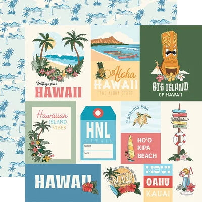 Carta Bella 12x12 Paper  [Collection] - Hawaii - Hawaii Journaling Cards