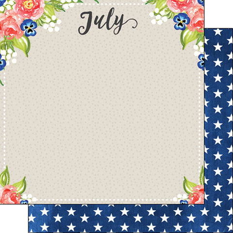 Scrapbook Customs 12x12 Paper - July Memories