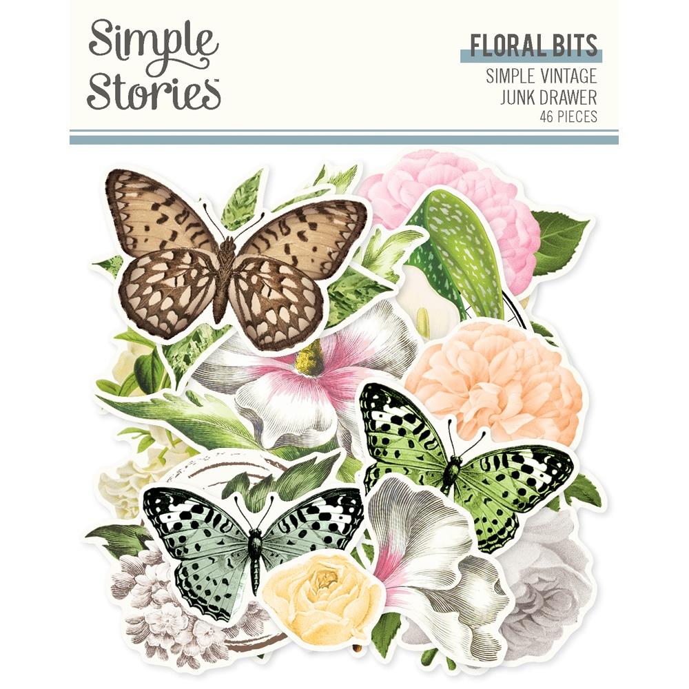 Simple Stories  Bits & Pieces  [Collection] - Simple Vintage Junk Drawer Flora Bits