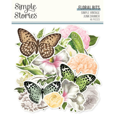 Simple Stories  Bits & Pieces  [Collection] - Simple Vintage Junk Drawer Flora Bits