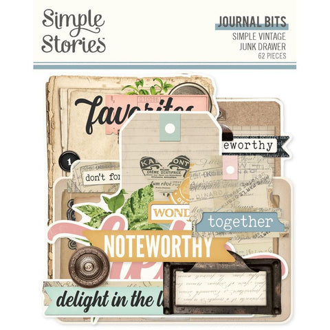 Simple Stories  Bits & Pieces  [Collection] - Simple Vintage Junk Drawer Journal Bits