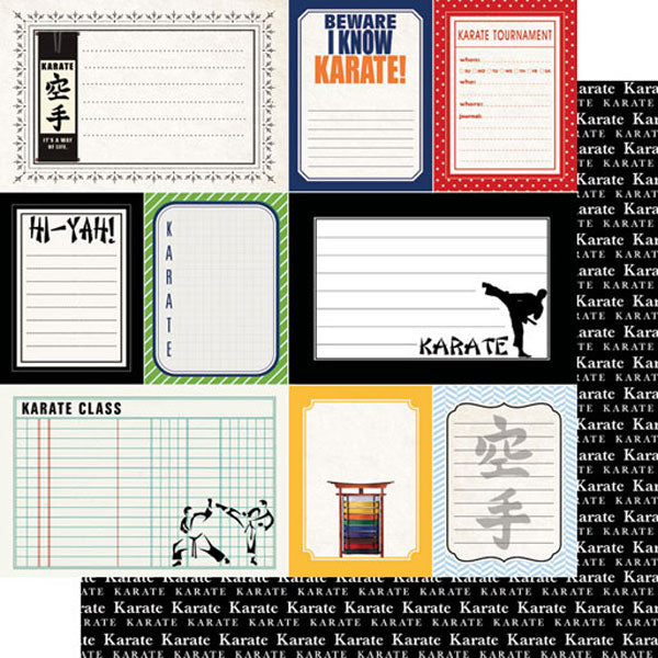 Scrapbook Customs 12x12 Paper - Karate Journal