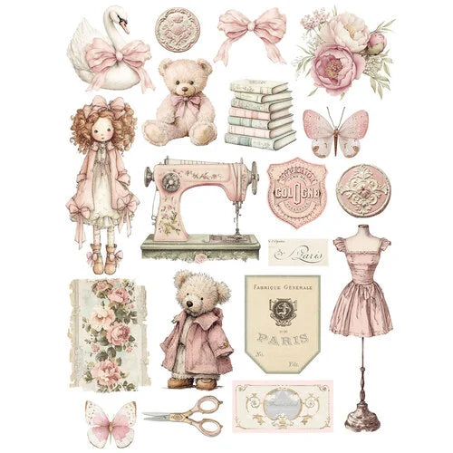 Prima Marketing A4 Rub On Transfer - Buttons & Keepsakes