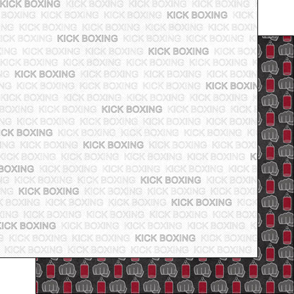 Scrapbook Customs 12x12 Paper - Kick Boxing