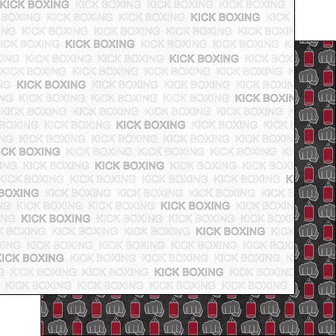 Scrapbook Customs 12x12 Paper - Kick Boxing
