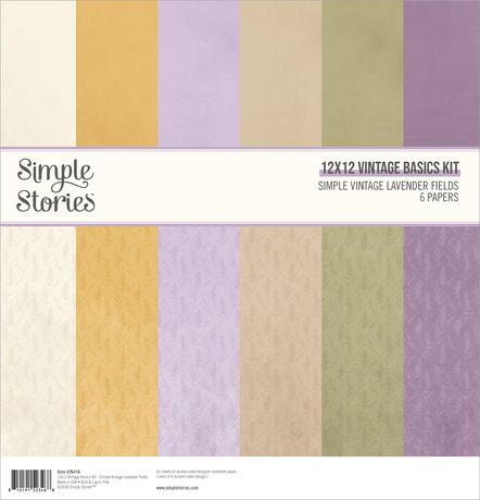 Simple Stories  12x12 Paper [Collection] - Lavender Fields - Basics Kit