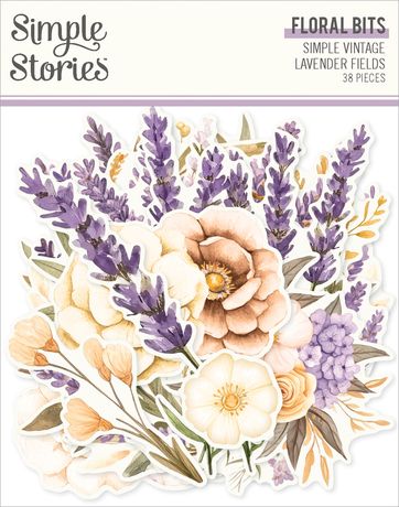 Simple Stories Floral Bits  [Collection] - Lavender Fields