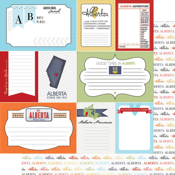 Scrapbook Customs 12x12 Paper - Alberta Travel Journal