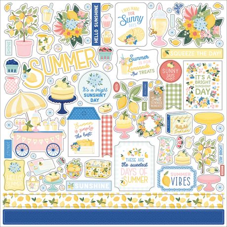 Carta Bella 12x12  Stickers  [Collection] - Lemonade