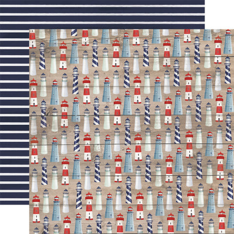 Carta Bella 12x12 Paper  [Collection] - By The Sea -  Lighthouses