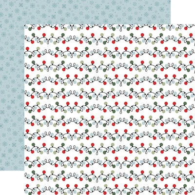 Echo Park Paper 12x12 Cardstock  [Collection] - Here Comes Santa Paws - Sparkly Lights