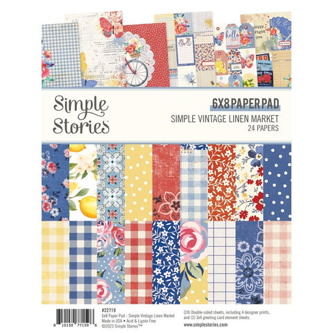 Simple Stories 6x8 Paper Pad  [Collection] - Simple Vintage Linen Market