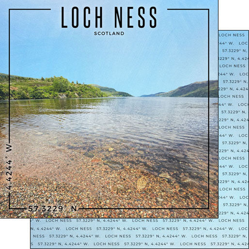Scrapbook Customs 12x12 Paper - Loch Ness Scotland