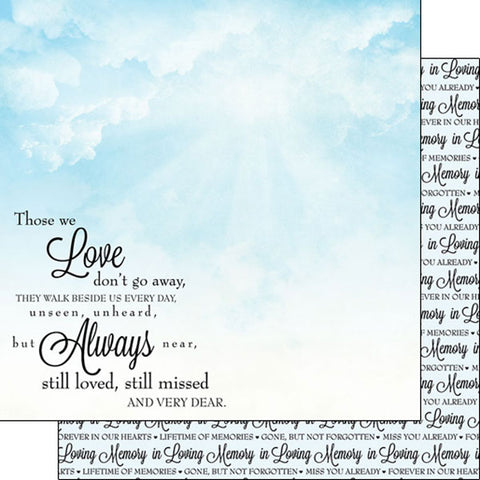 Scrapbook Customs 12x12 Paper - In Loving Memory