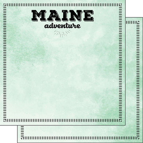 Scrapbook Customs 12x12 Paper - Maine Postage Adventure