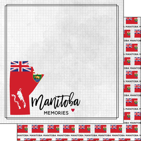 Scrapbook Customs 12x12 Paper - Manitoba Adventure Flag