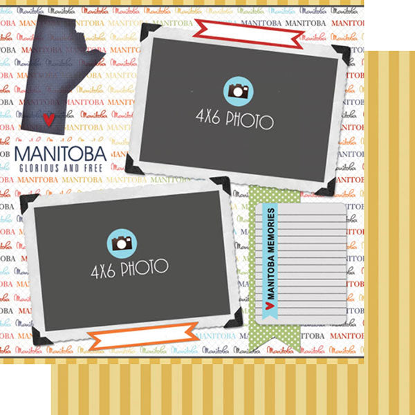 Scrapbook Customs 12x12 Paper - Manitoba Quick Page Journal