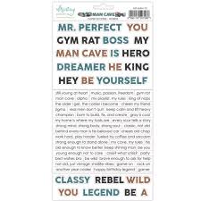 Mintay Paper Stickers - Man Cave - Word