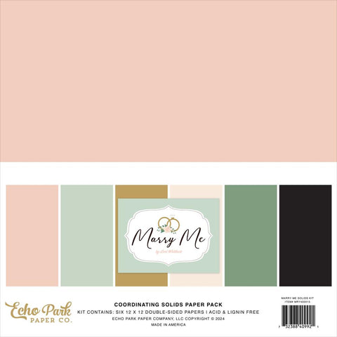 Echo Park Paper Solids Collection - [Collection] - Marry Me