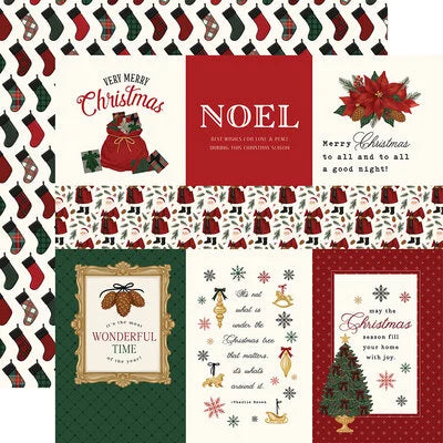 Carta Bella 12x12 Paper  [Collection] - Classic Christmas - Merry Journaling Cards