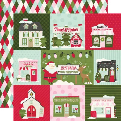 Simple Stories 12x12 Paper  [Collection]  - Kringle & Co. - 3x4/4x4/4x6 elements