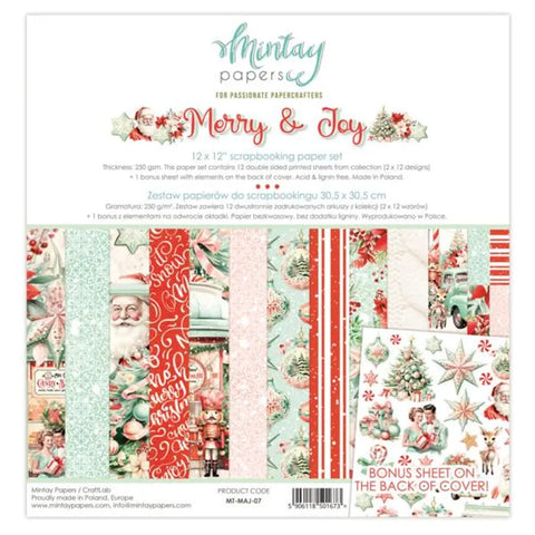 Mintay 12x12 Paper (Collection) - Merry & Joy