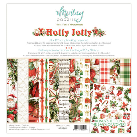 Mintay 12x12 Paper (Collection) - Holly Jolly