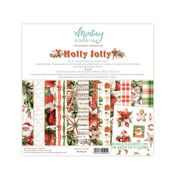 Mintay 8x8 Paper (Collection) - Holly Jolly
