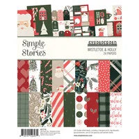 Simple Stories 6x8 Paper Pad  [Collection] - Mistletoe & Holly