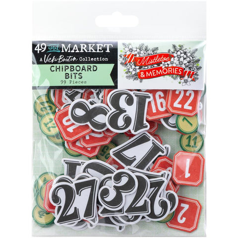 49 and Market  Chipboard Bits [Collections] - Mistletoe & Memories