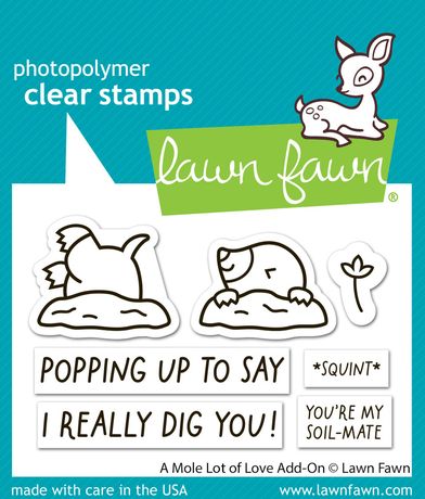 Lawn Fawn Stamp -A Mole Lot Of Love Add On