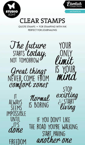 Studio Light Clear Stamps - Motivation Essentials