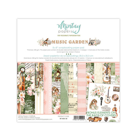 Mintay 8x8 Paper (Collection) - Music Garden