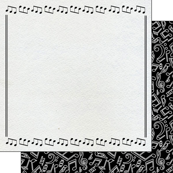 Scrapbook Customs 12x12 Paper - Music Notes Border